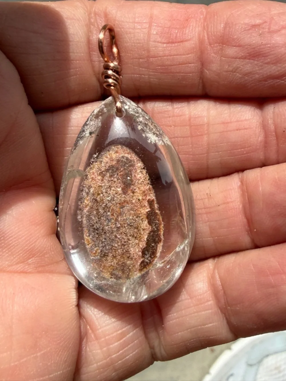 Handcrafted Garden Quartz Teardrop Pendants Bundle of 3 - Picture 6 of 7
